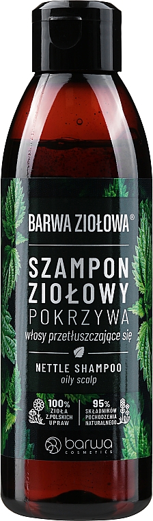 barwa szampon z pokrzywą do włosów przetłuszczających się