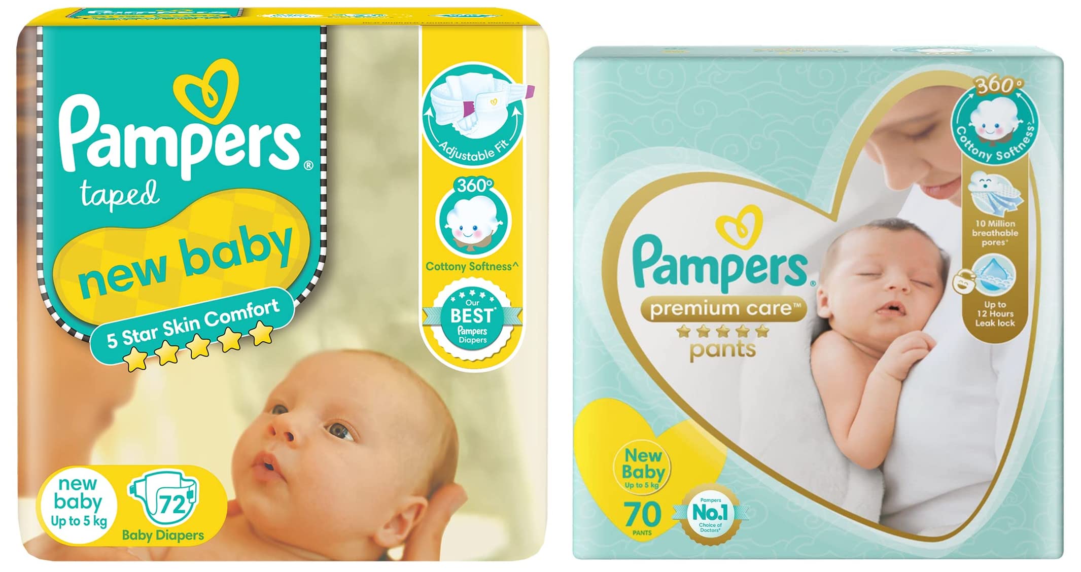 pampers żółte