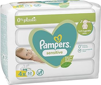 pampers sensitive chusteczki dla niemowląt 4x56 szt