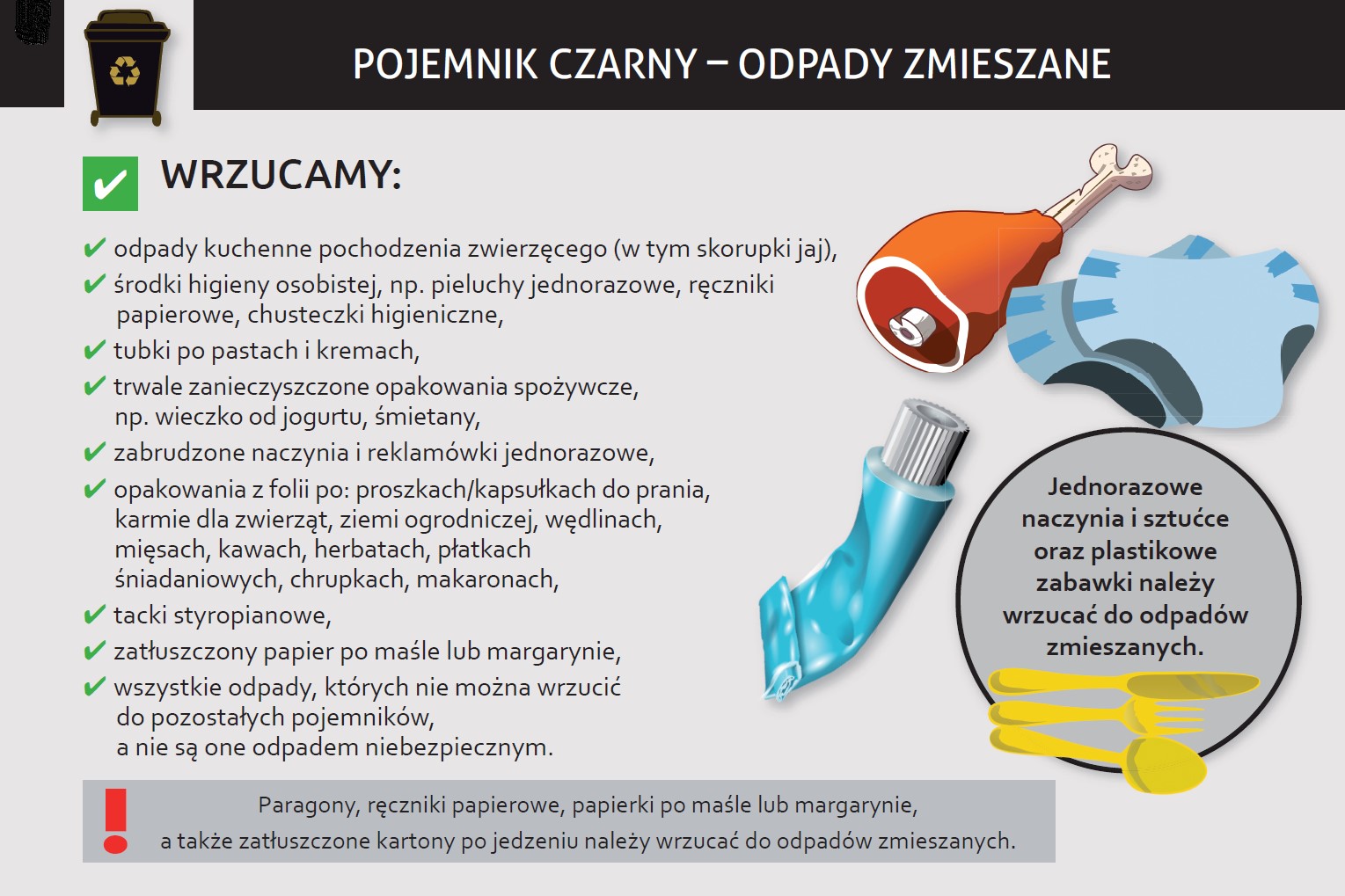 segregując śmieci do czego wrzucamy brudne jednorazowe pieluchy