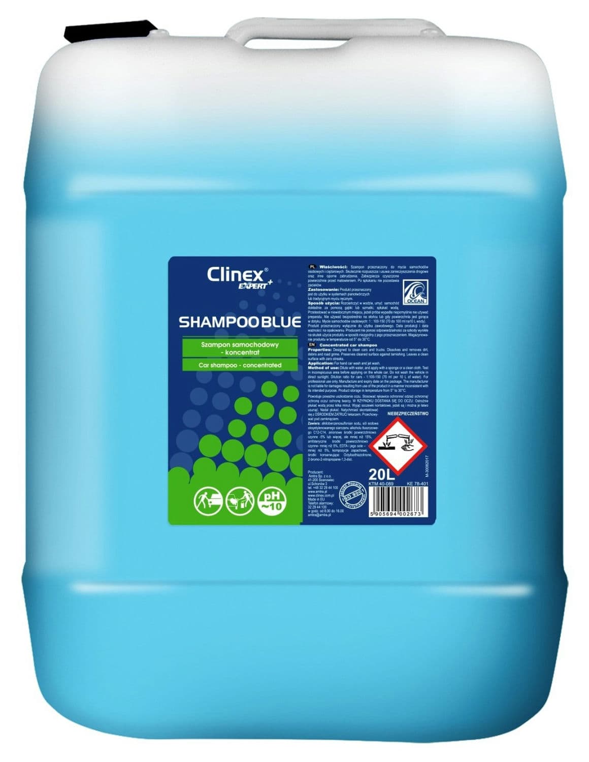 clinex koncentrat szampon samochodowy z woskiem 5l opienie