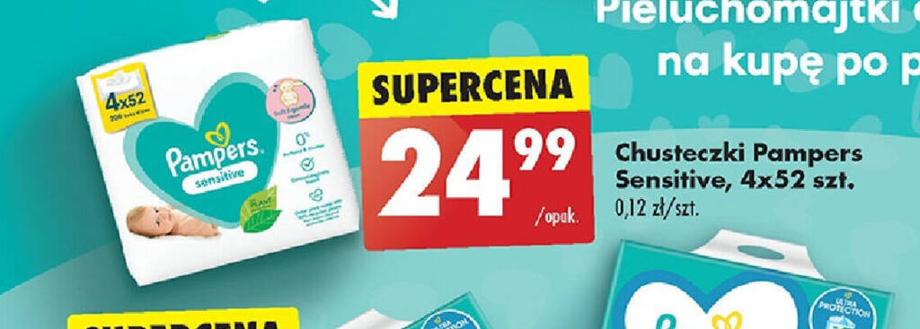 biedronka chusteczki pampers sensitive