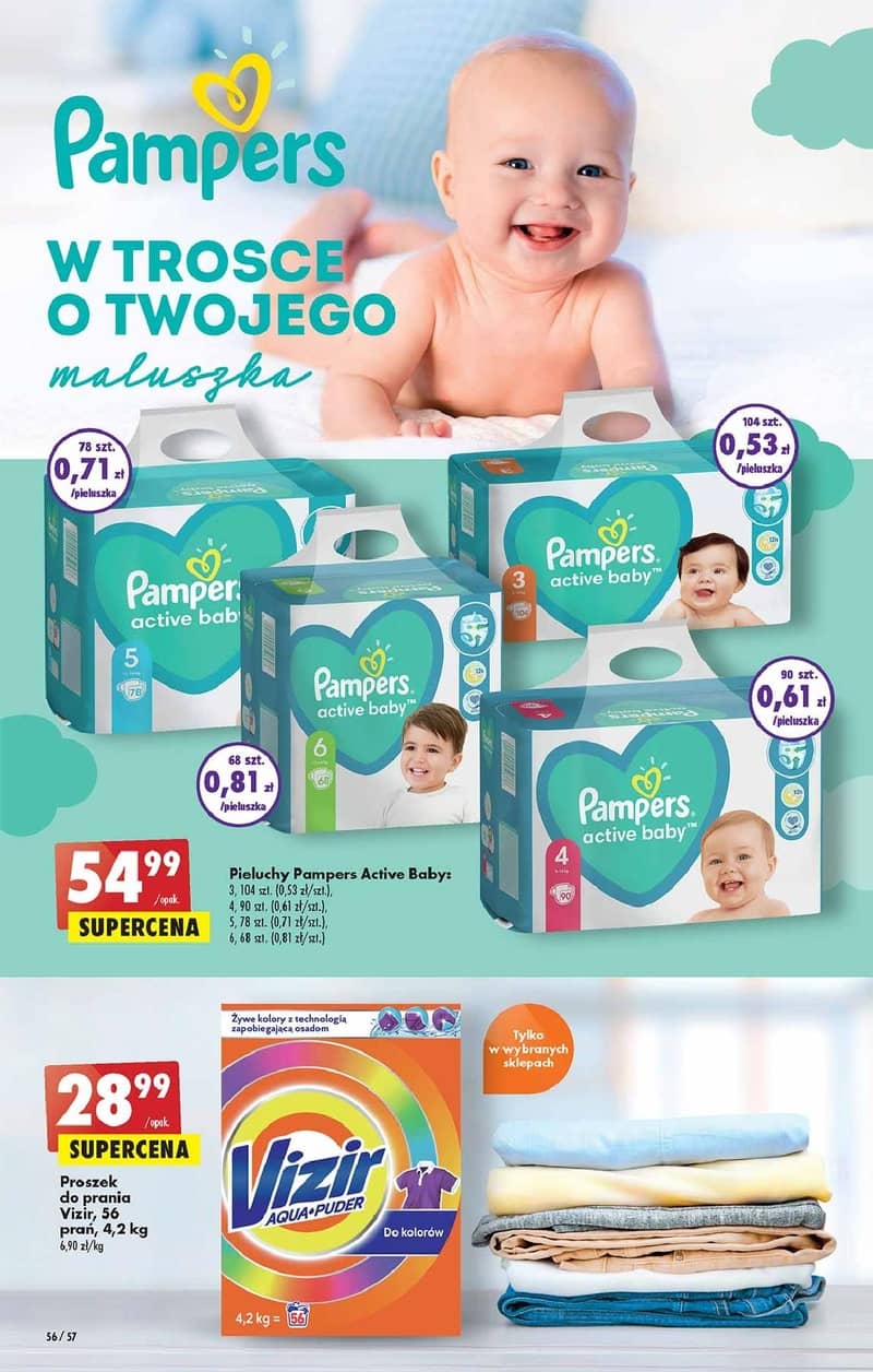 biedronka pampers supercena