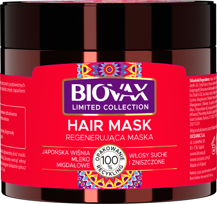 biovaxlimited collectionregenerująca maska do włosów suchych i zniszczonych