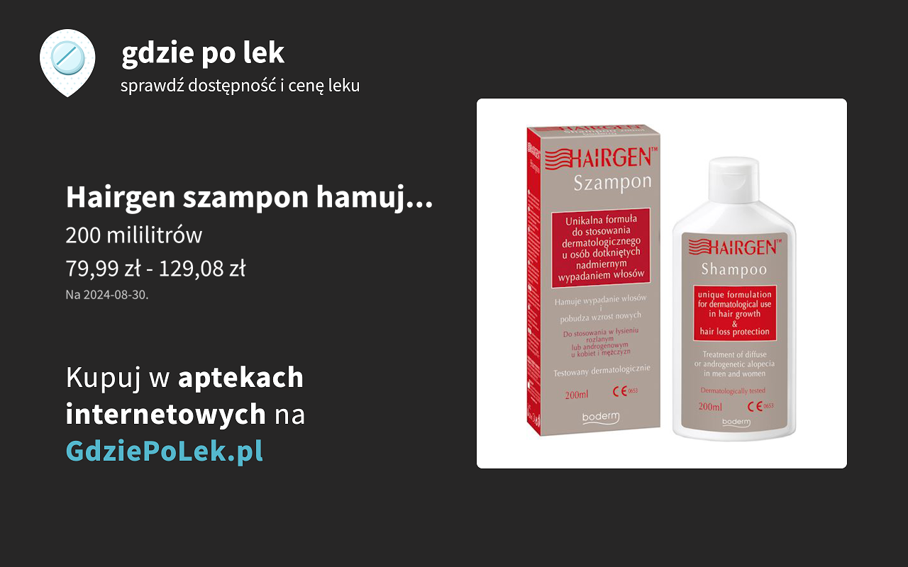 boderm hairgen szampon cena