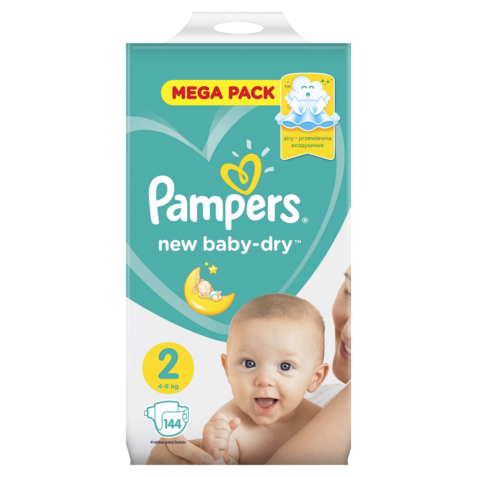 pampers new baby dry 144