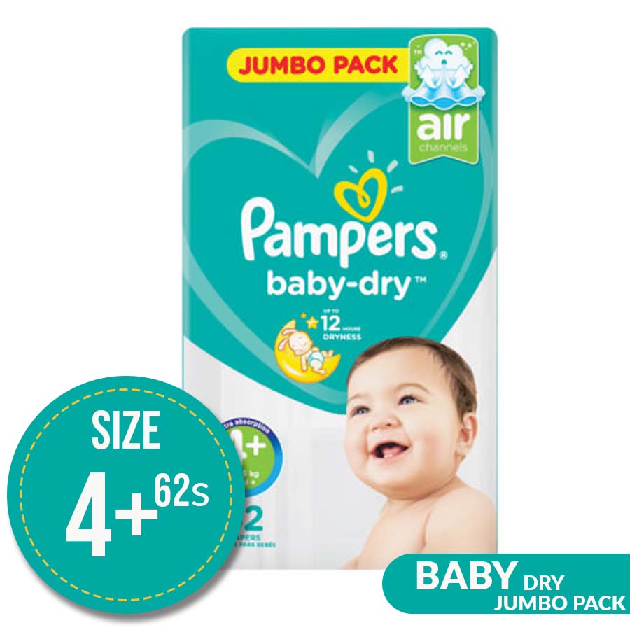 pampers 4 active baby dry 62