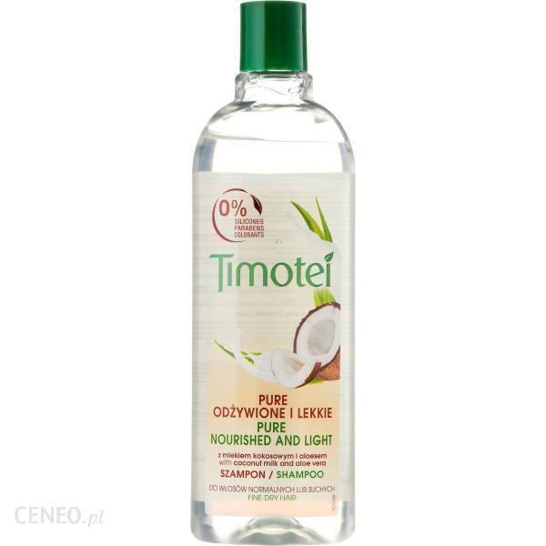 pure odżywione i lekkie szampon do włosów normalnych lub suchych