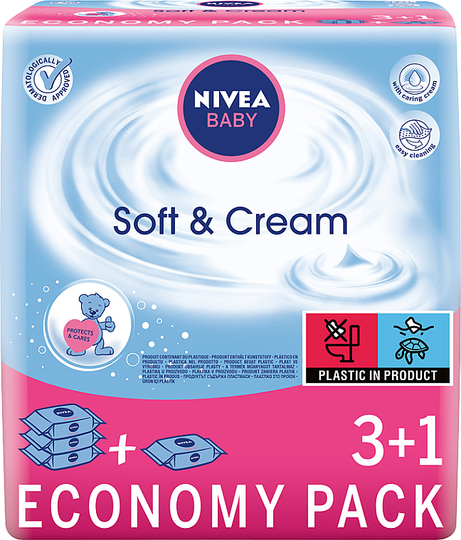 nivea baby chusteczki nawilżane pure &