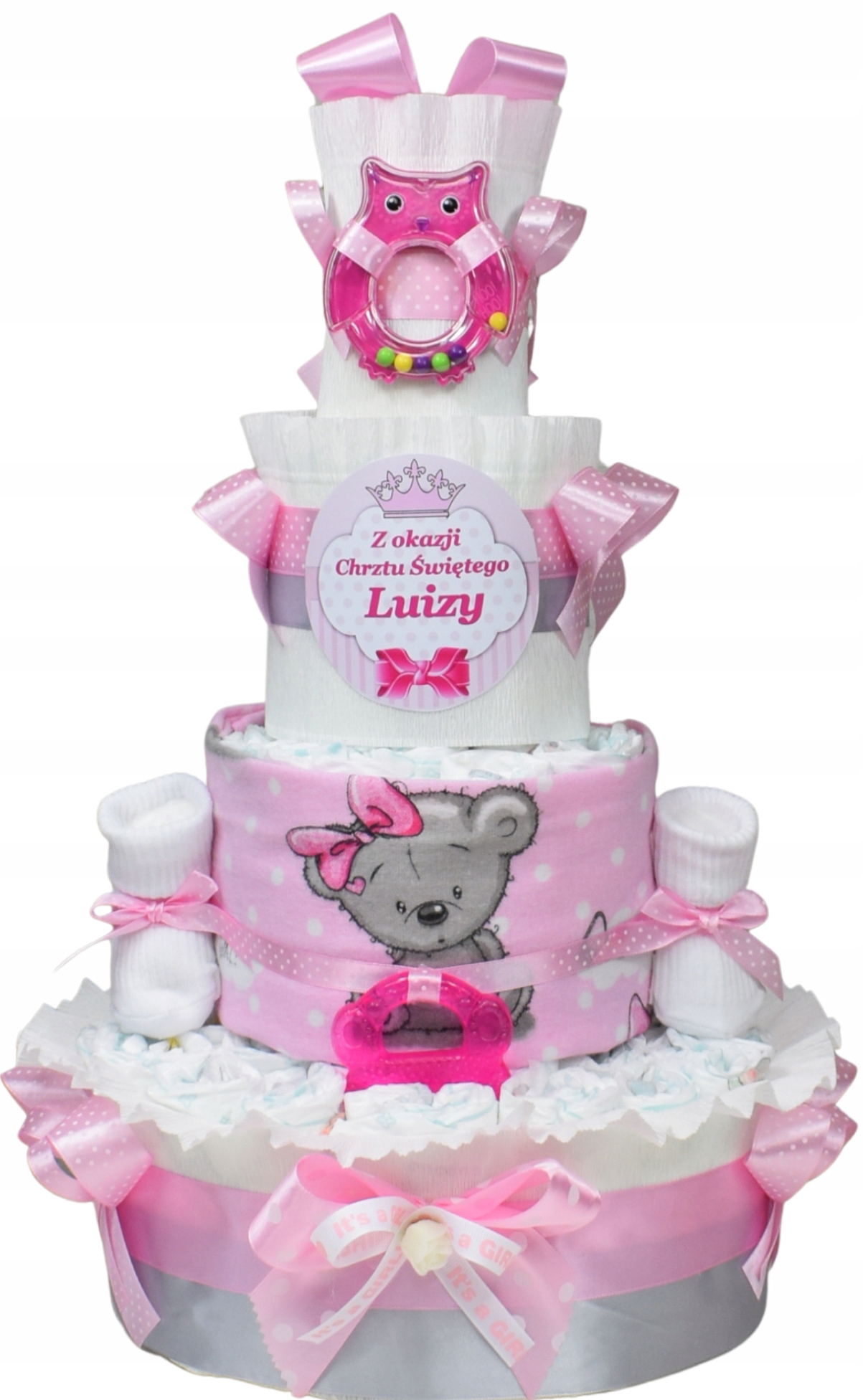 tort baby shower pieluchy