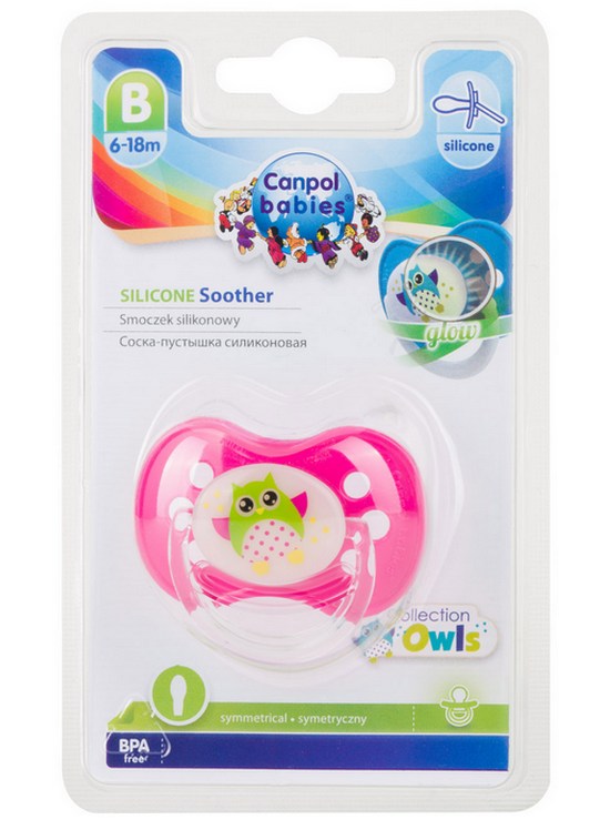 Canpol Babies Owl baby 22/569 Symetryczny smoczek silikonowy 6-18m