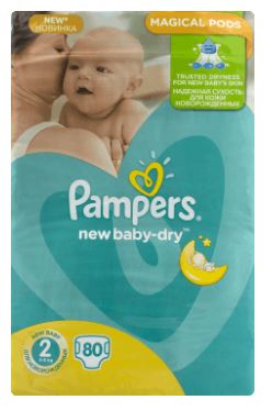 pampers new baby-dry pieluchy 3 mini 100szt