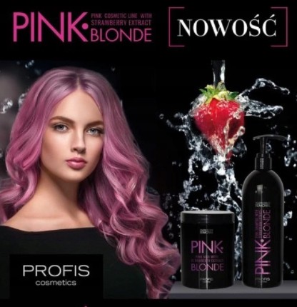 profis pink blonde szampon różowy truskawka 1000ml