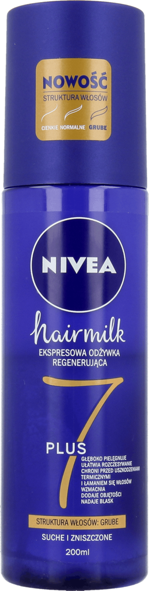 nivea hairmilk ekspresowa regenerująca odżywka do włosów o strukturze normalnej