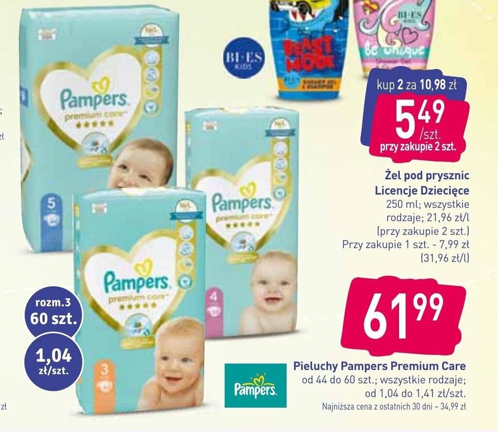 cena pieluszek pampers stokrotka