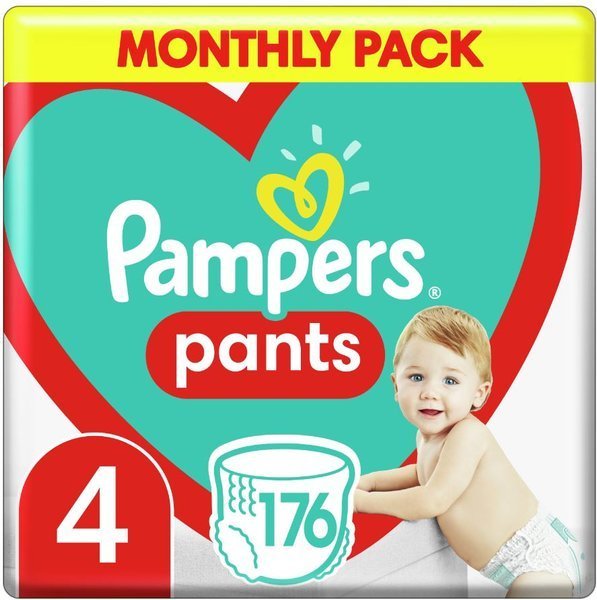 pampers pieluchomajtki pants zapas 4 maxi 176 szt