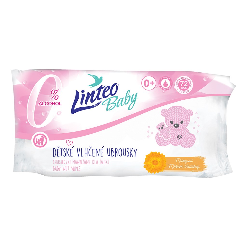 chusteczki nawilżane linteo baby soft and cream 72 sztuk