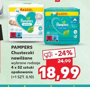 chusteczki nawilżane pampers cena kaufland