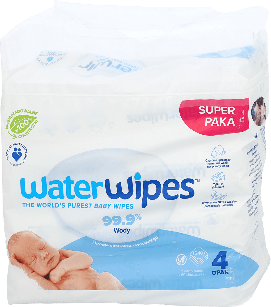 chusteczki nawilżane wodą water wipes eco & more