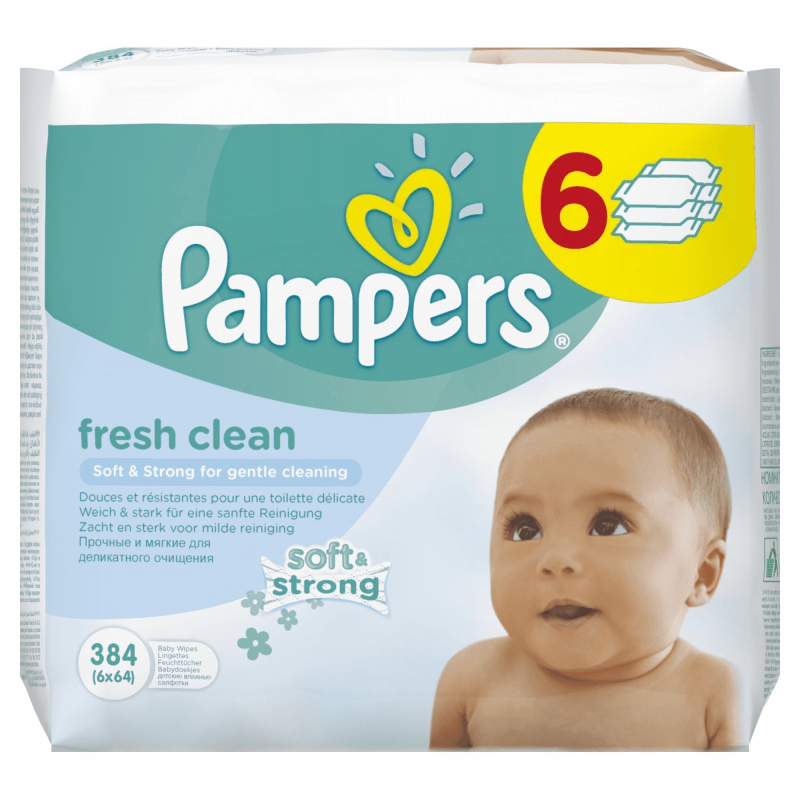 chusteczki pampers 6x64 fresh clean