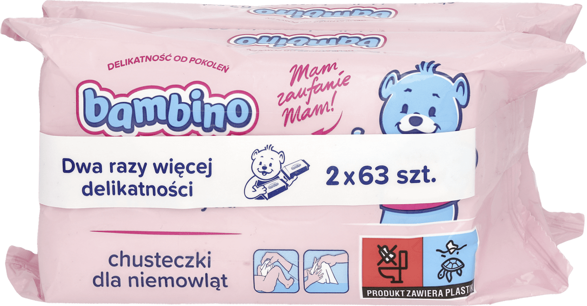 chusteczki pampers czy bambino