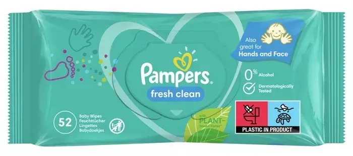 chusteczki pampers fresh clean zawierają parabeny