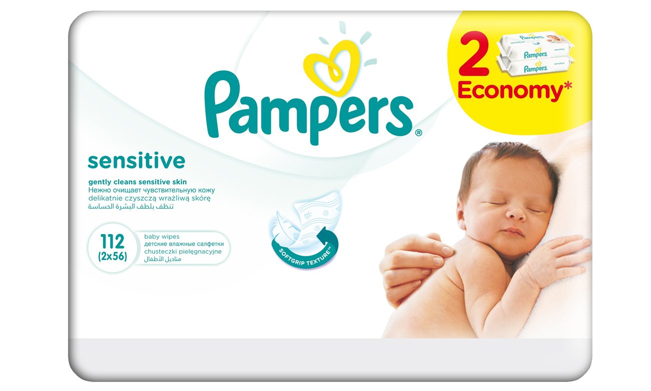 chusteczki pampers sensitiv dla noworodków 56 szt