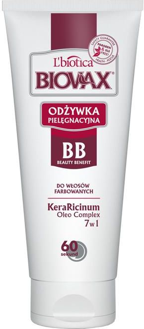 lbiotica biovax bb beauty benefit odżywka do włosów blond