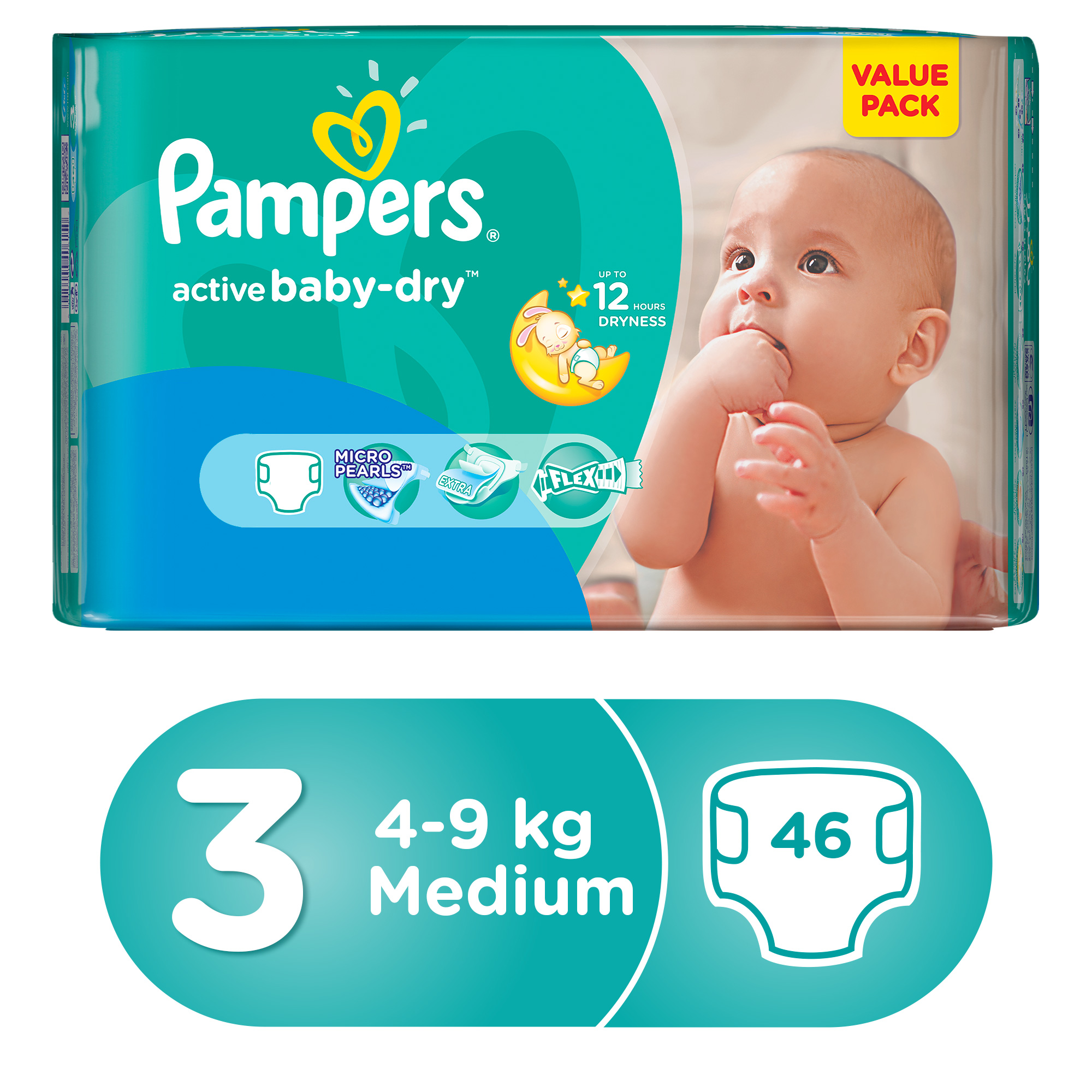 pampers 3 active baby dry