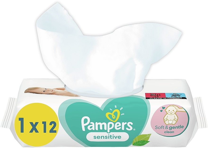 pampers sensitive chusteczki nawilżane 12szt