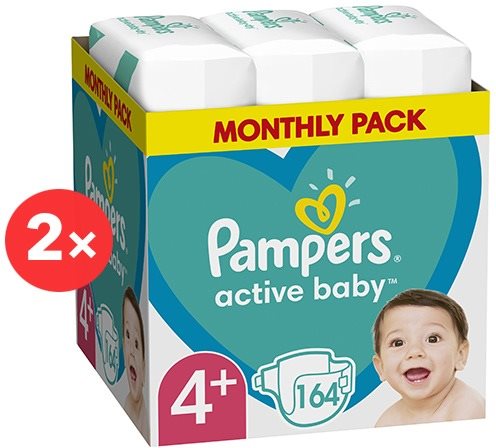 pampers active baby 4+ monthly pack