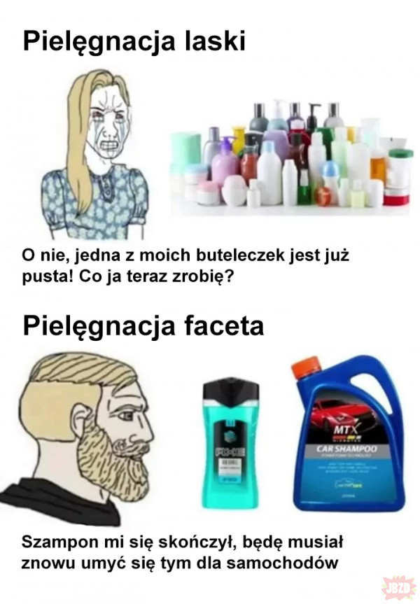 szampon dla mężczyzn mem