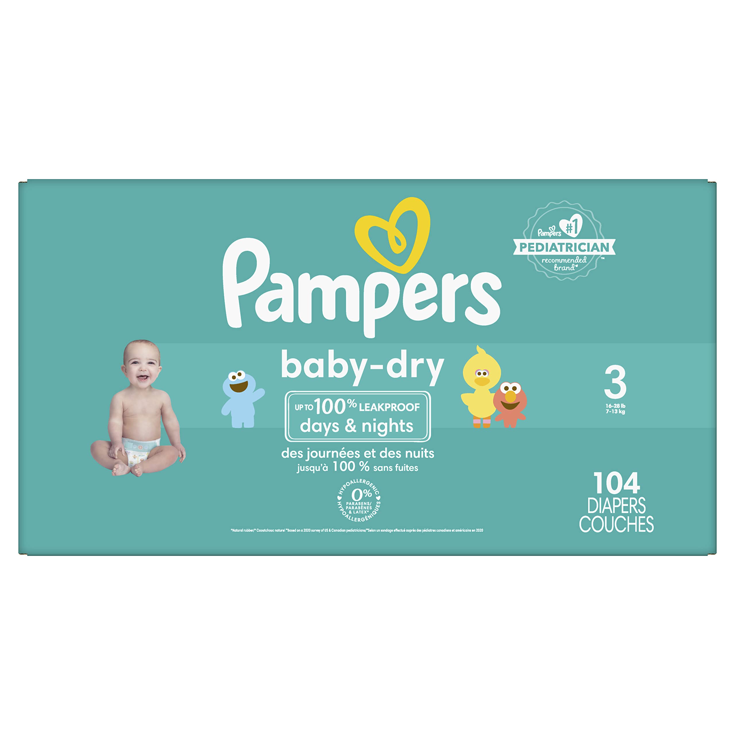 pampers 104 pack size 3