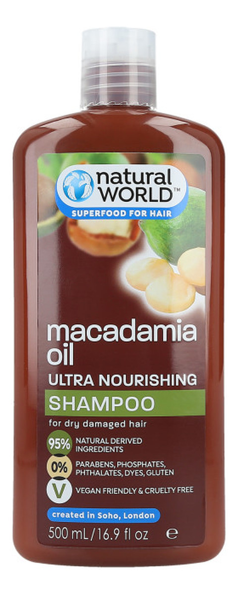 natural world macadamia oil ultra nourishing odżywczy szampon do włosów