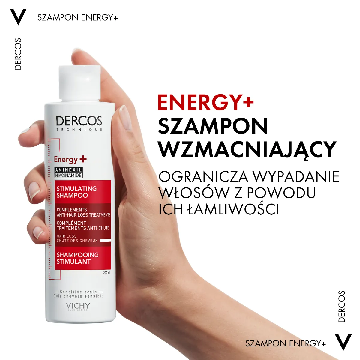 dercos szampon energetyzujący wspierający kurację na wypadanie włosów