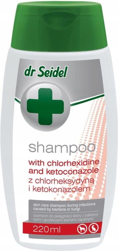 dr seidel szampon z chlorheksydyną i ketokonazolem dla psa 220ml