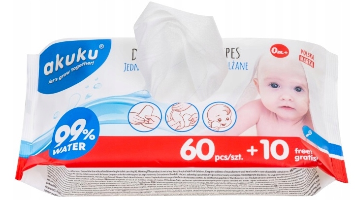 chusteczki nawilżane washing cloth 1 op 70 szt