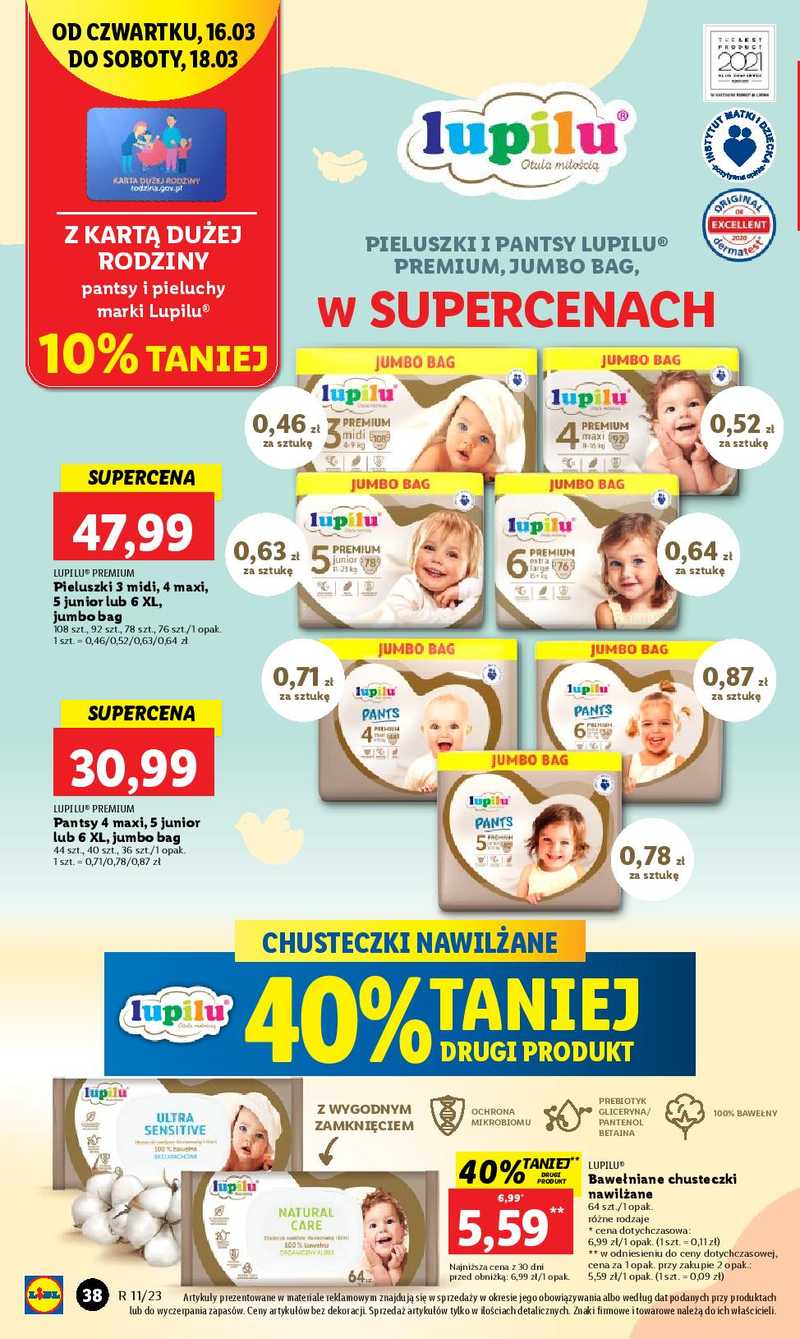 lidl lupilu pieluchy gazetka 2019