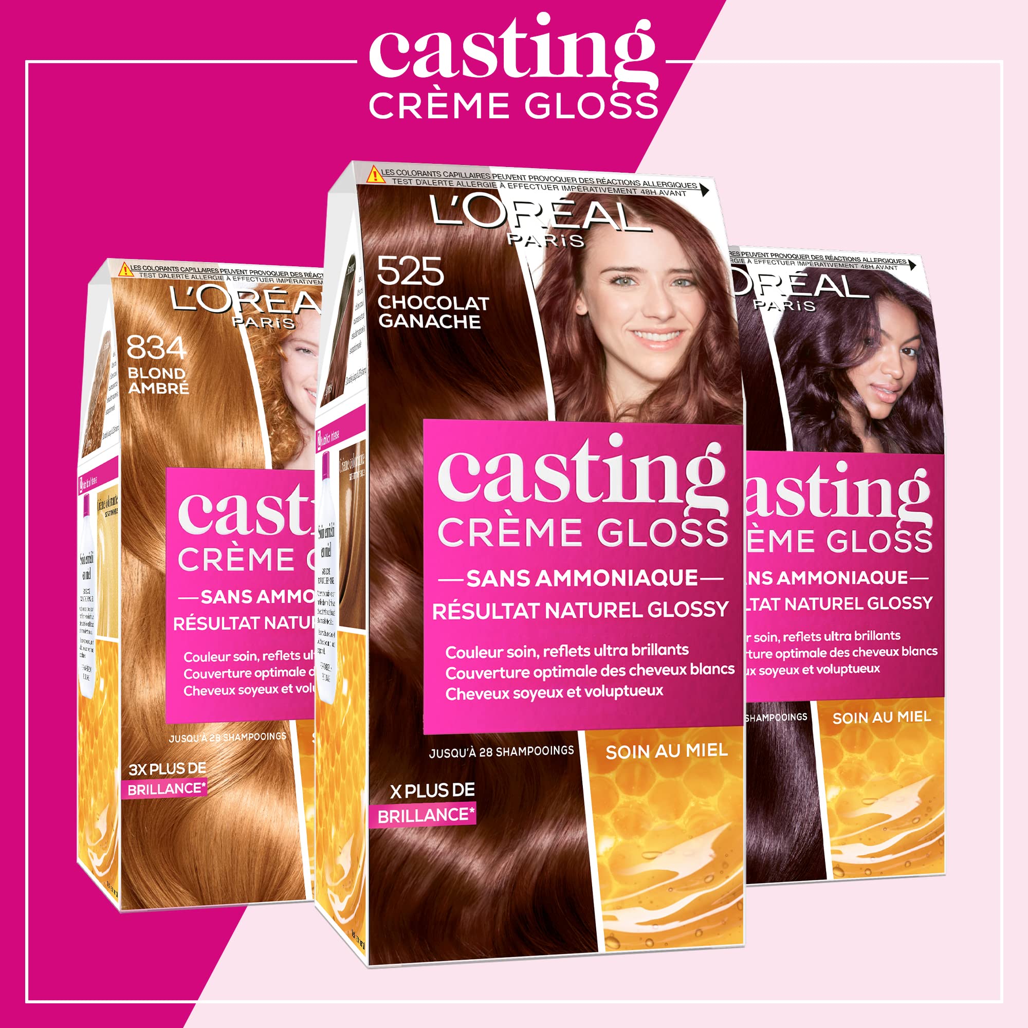 loreal casting creme gloss szampon koloryzujący bursztynowy blond 834