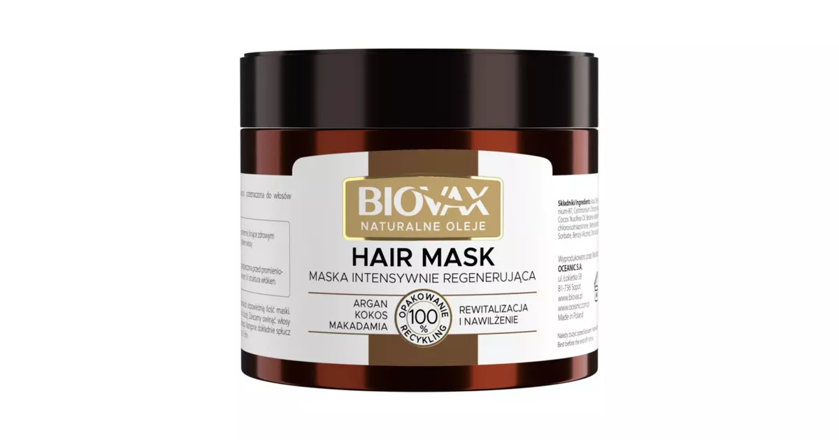 odżywka do włosów biovax argan makadamia kokos