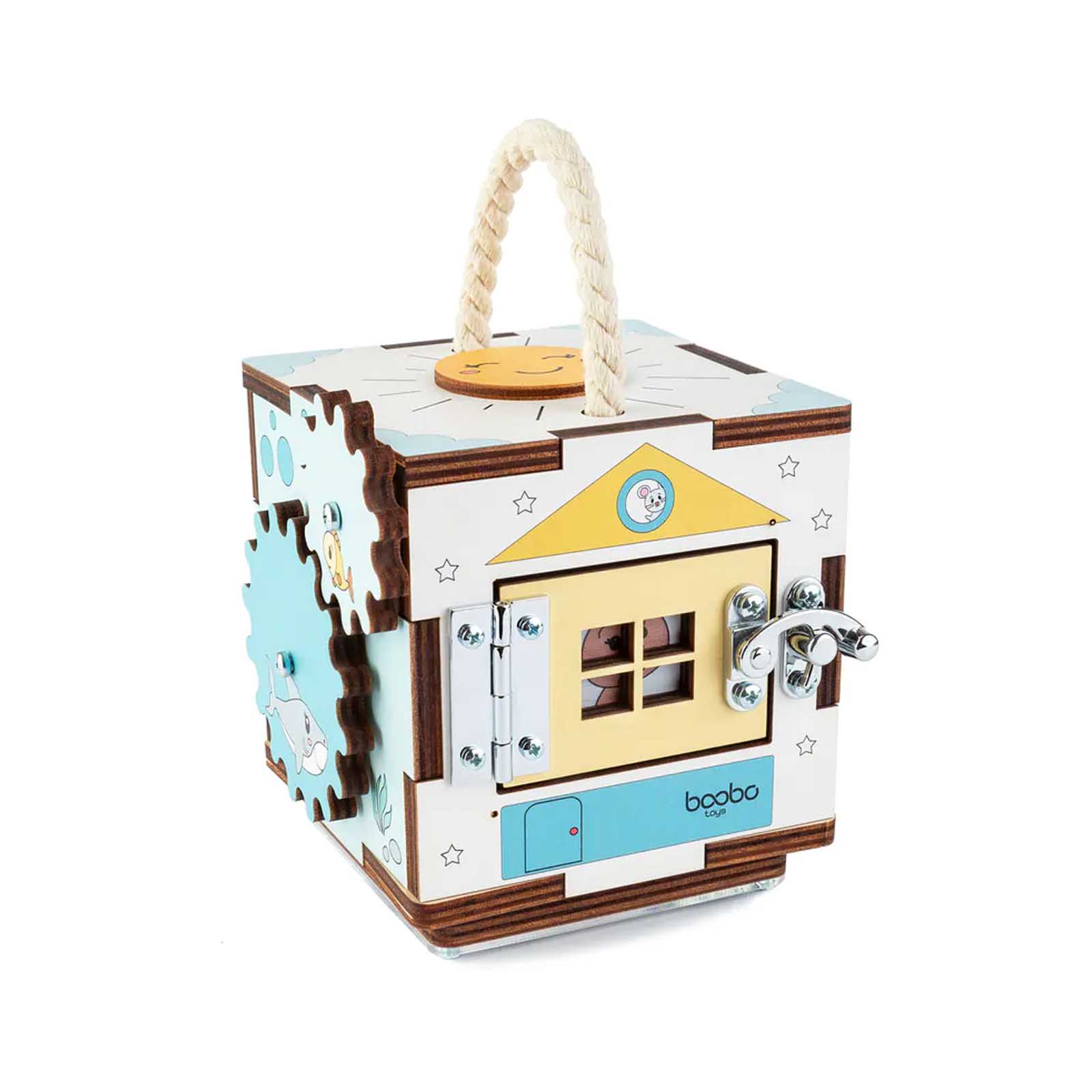 Boobo Toys Busy Cube Medium Blue dla chłopców