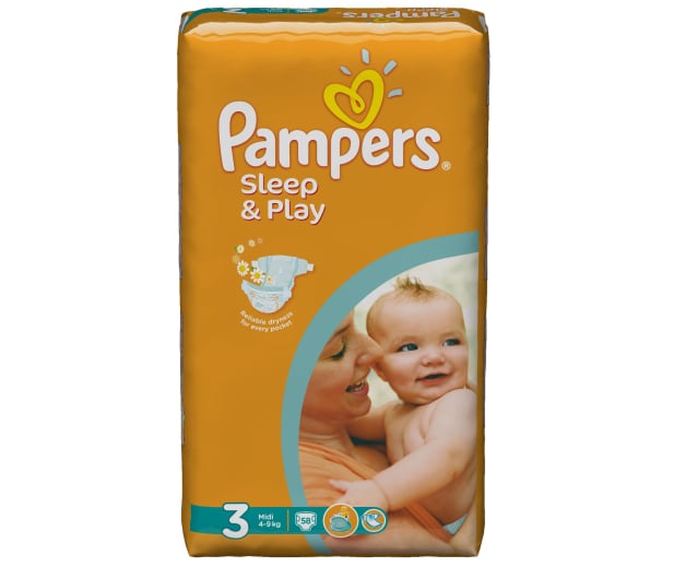 pampers sleep&play pieluchy rozmiar 3 midi 4-9kg 58 sztuk