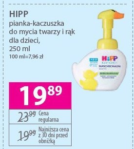 hipp babysanft pianka-kaczuszka do mycia twarzy i rąk 250 ml