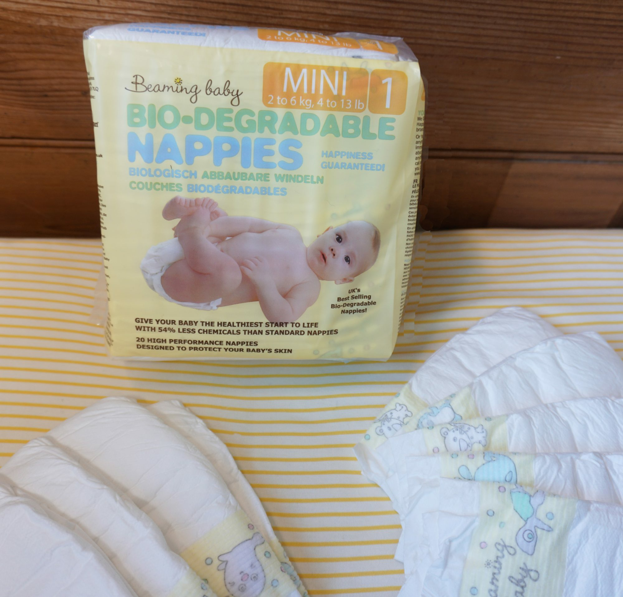 eko pieluszki jednorazowe mini 2-6 kg biodegradowalne 20szt beaming baby