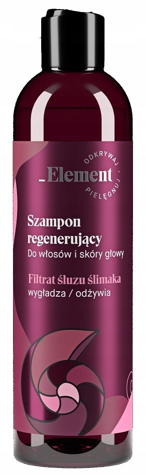 element filtrat śluzu ślimaka szampon do włosów i skóry głowy