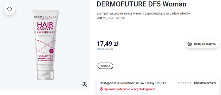 dermo future df5 woman szampon rossmann