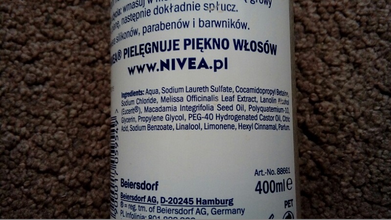 nivea szampon micelarny skład