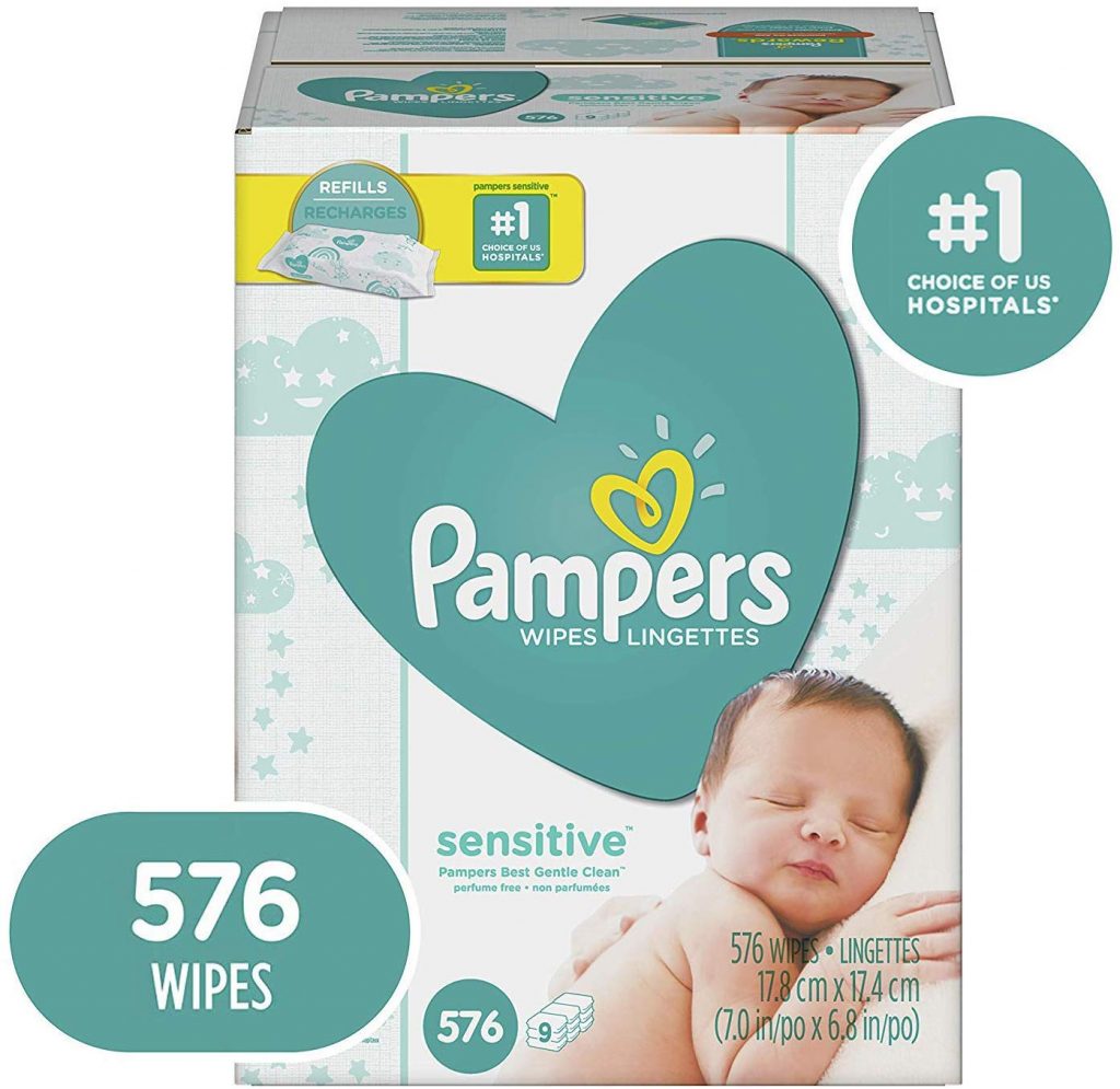 pampers sensitive 576 wipes