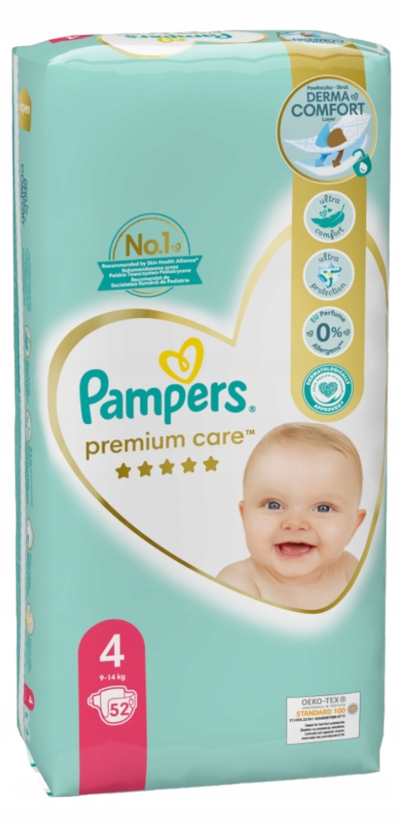 pampers pieluchy 4 52 sztuk