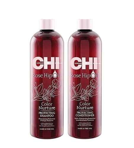 chi rose hip oil szampon do włosów farbowanych 340 ml